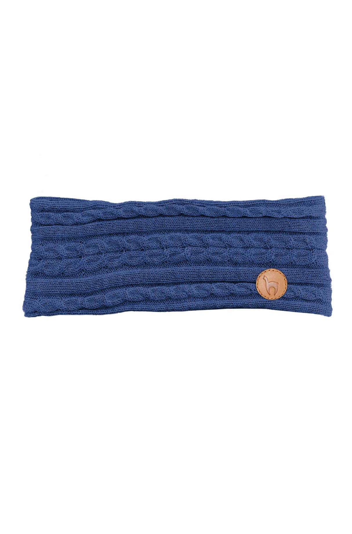 Stirnband SUAVE - 100% Alpaka blau one-size