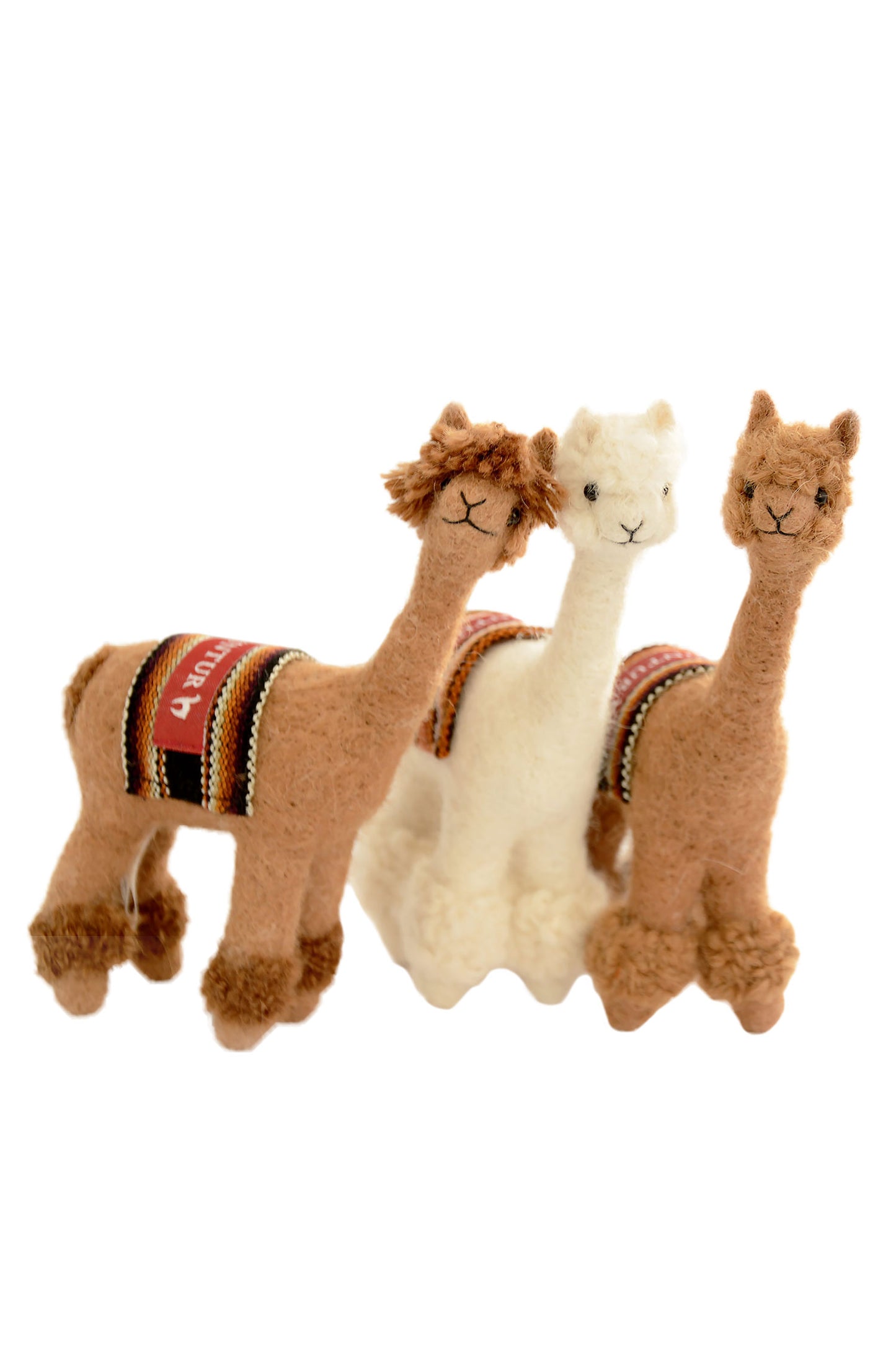 Alpaka Stofftier PUKI (15cm) mit Webschal