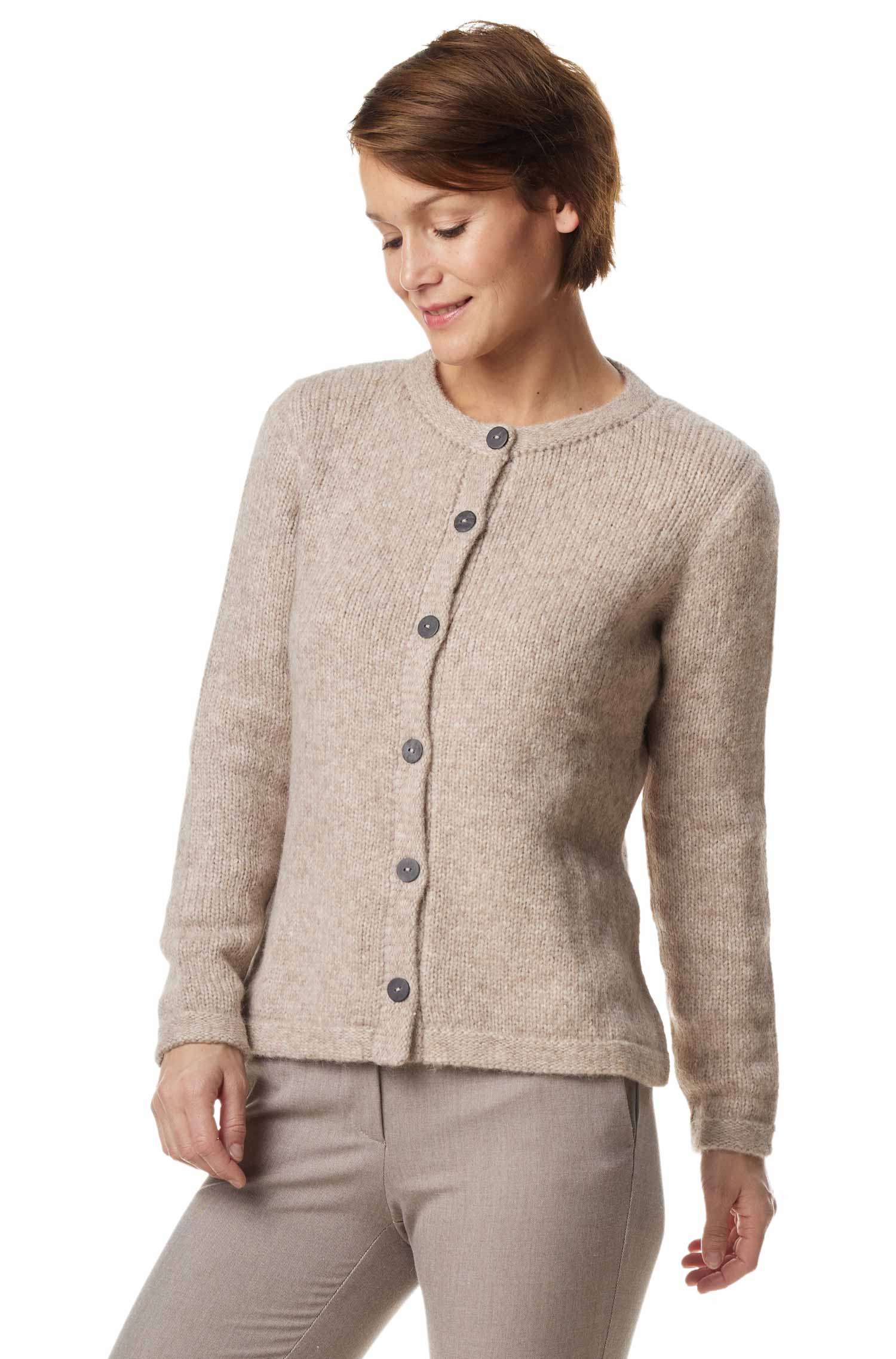 Alpaka Strickjacke ASA - 70% Alpaka & 23% Merino