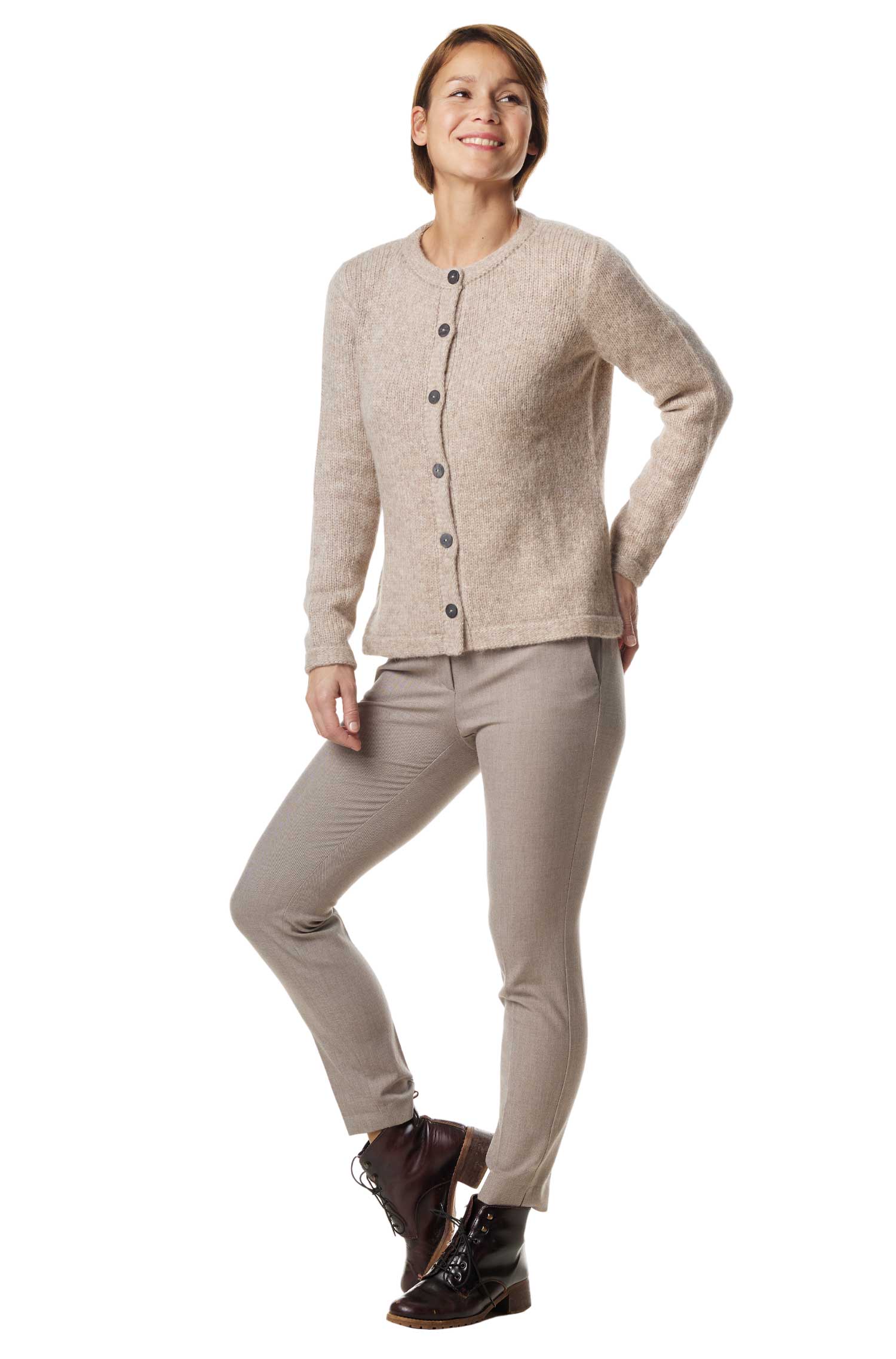 Alpaka Strickjacke ASA - 70% Alpaka & 23% Merino