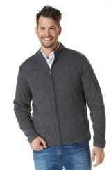 Strickjacke Outdoor Herren BEAU aus 100% Alpaka grau