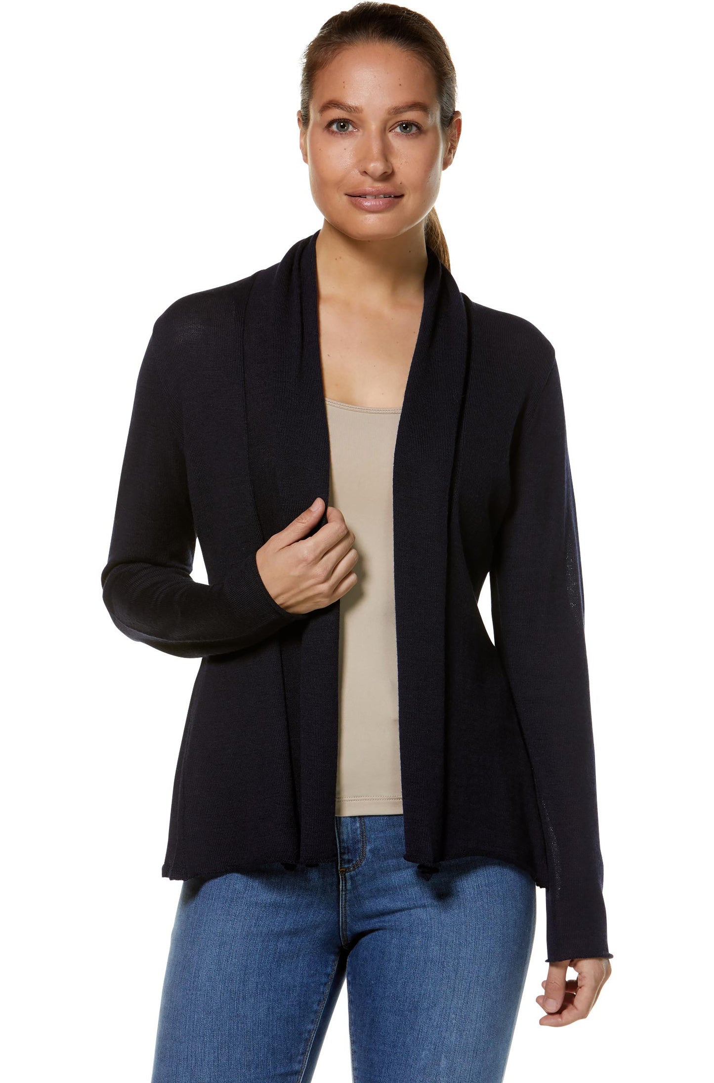 Alpaka Strickjacke PENELOPE schwarz
