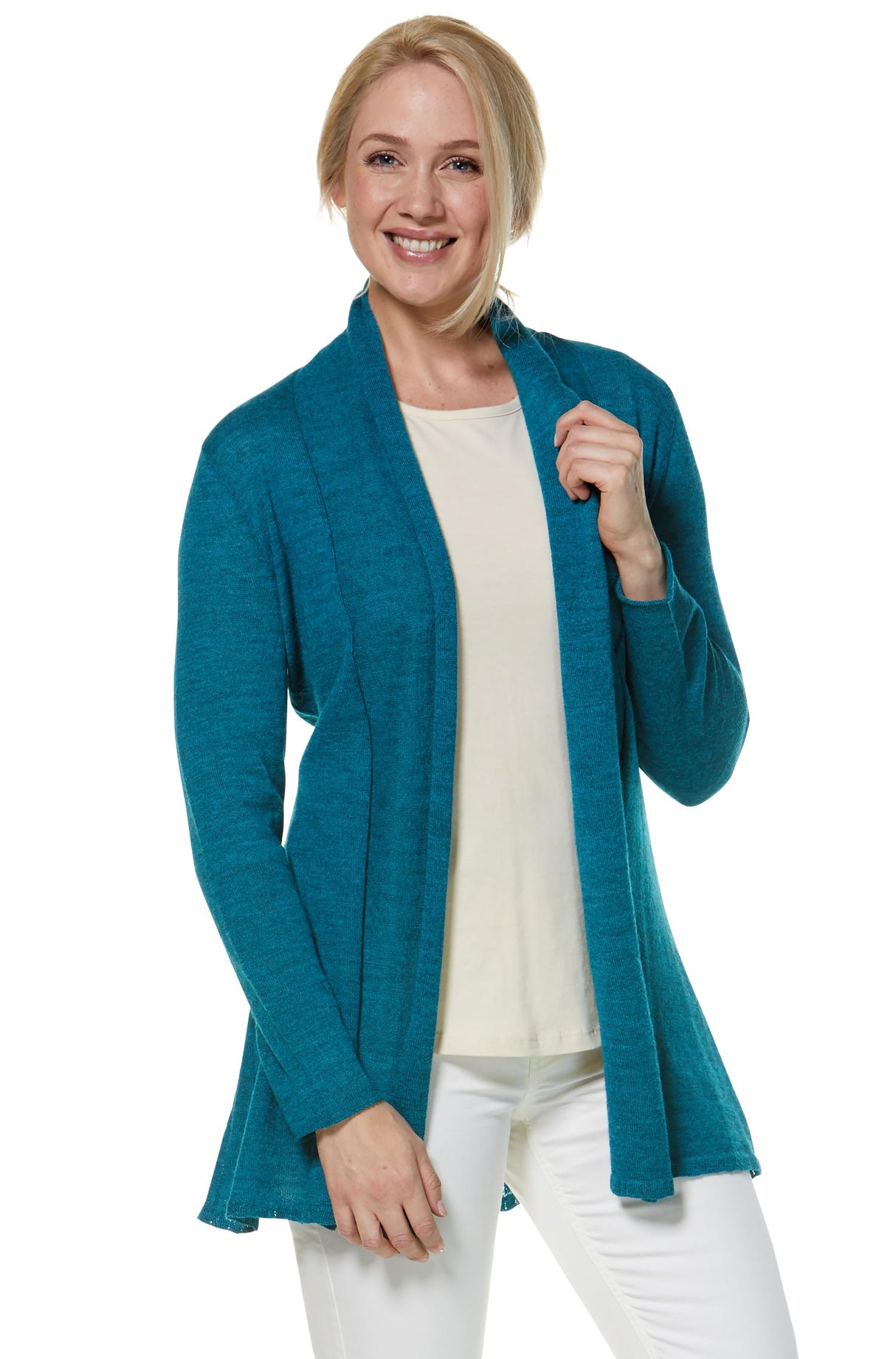 Strickjacke PENELOPE LONG aus 100% Alpaka