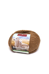 Alpaka Wolle BULKY | 50g | 100% Alpaka N-120 Hellbraun one-size