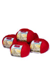 Alpaka Wolle BULKY | 5x50g | 100% Alpaka | 12+ Farben 02 rot one-size