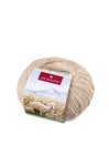 Alpaka Wolle KETTENGARN | 50g | Alpaka-Woll-Mix | ungefärbt hellbeige-melange one-size