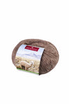 Alpaka Wolle KETTENGARN | 50g | Alpaka-Woll-Mix | ungefärbt dunkelbeige-melange one-size