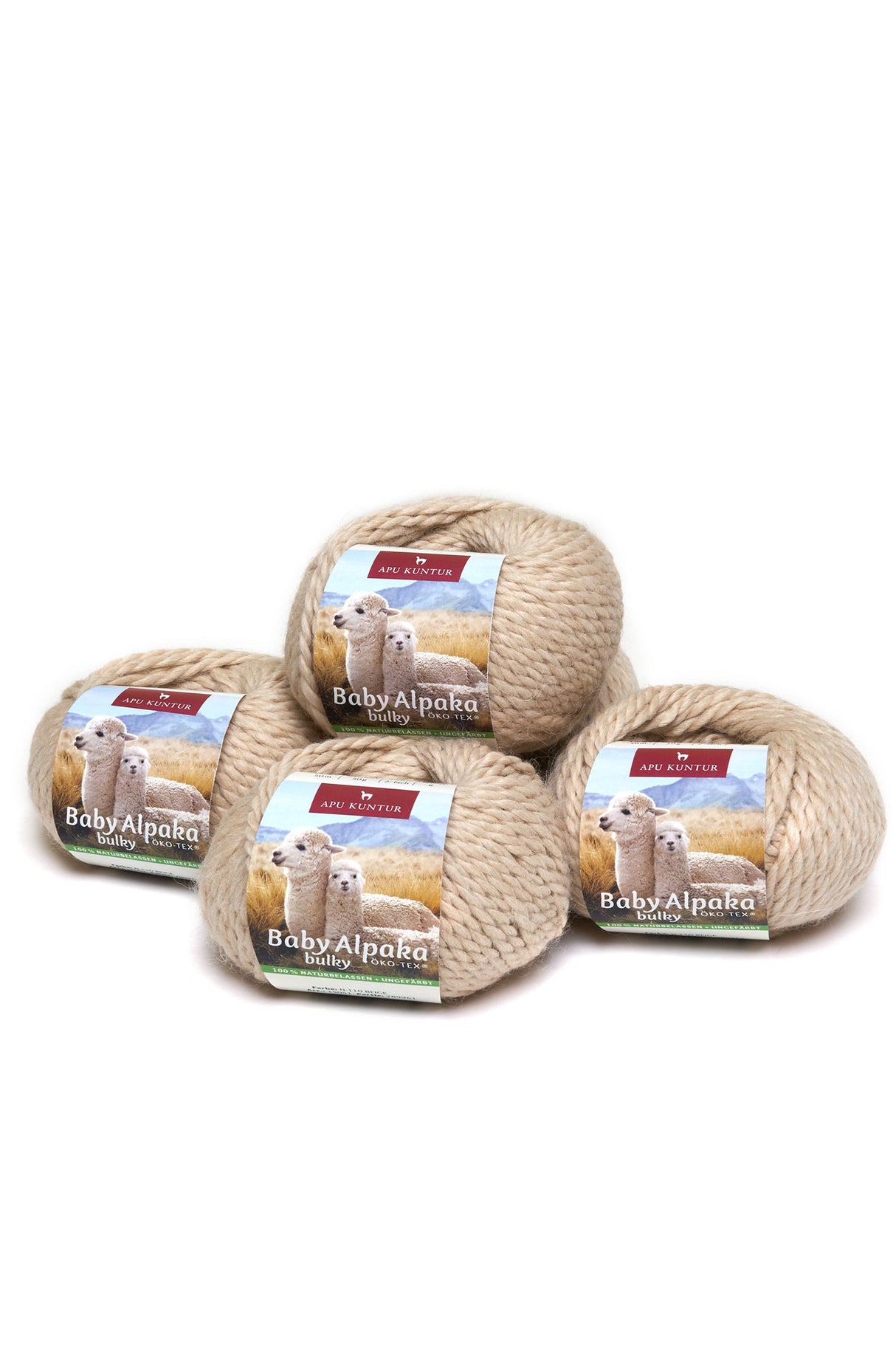 Alpaka Wolle REGULAR | 5x50g | 100% Alpaka | 36 Farben N-110 Beige one-size