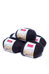 Alpaka Wolle SOCKENGARN | 5x50g | Alpaka-Woll-Mix | 12 Farben schwarz one-size