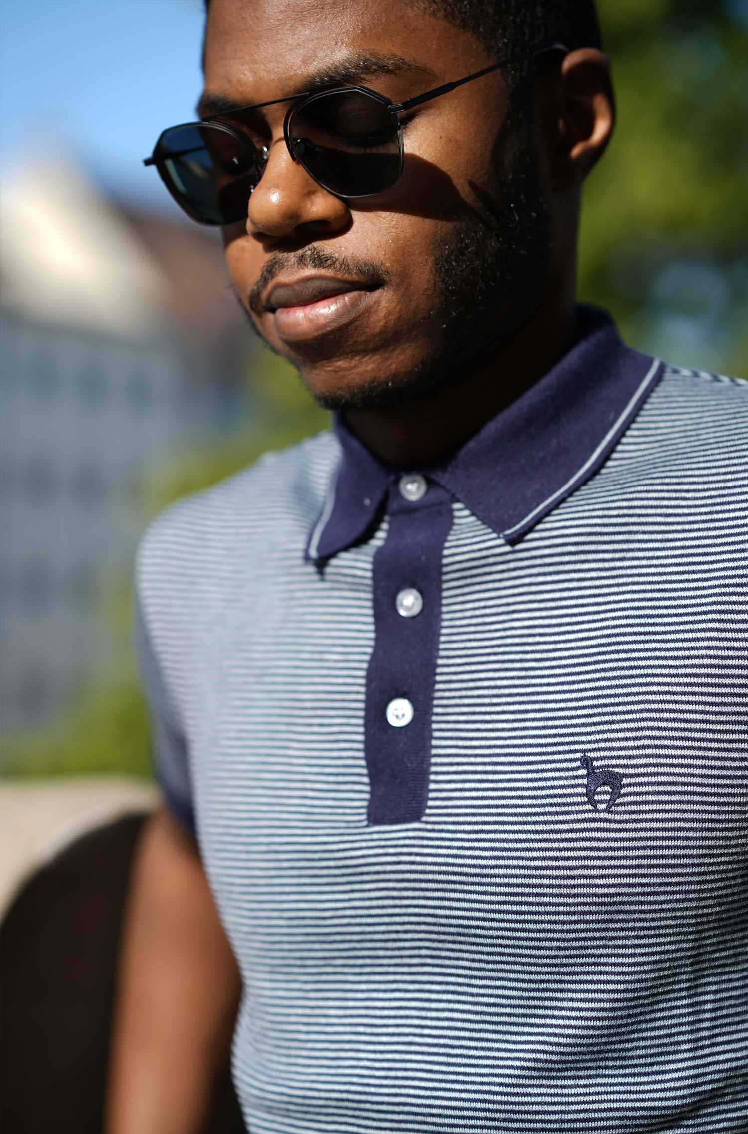 Pima-Baumwolle Poloshirt DIEGO Herren - 10% Royal Alpaka