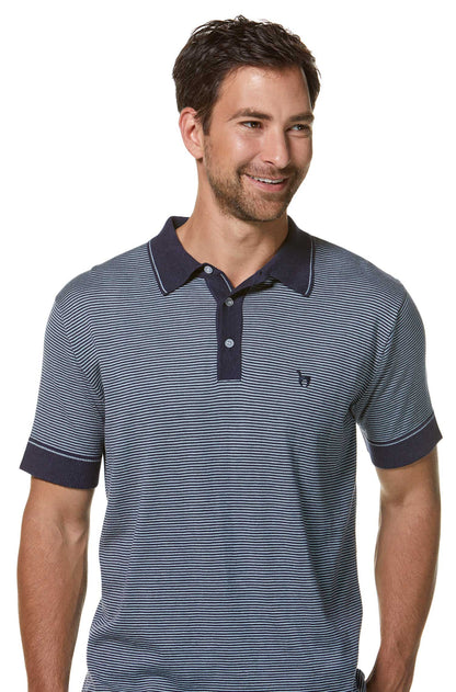Pima-Baumwolle Poloshirt DIEGO Herren - 10% Royal Alpaka