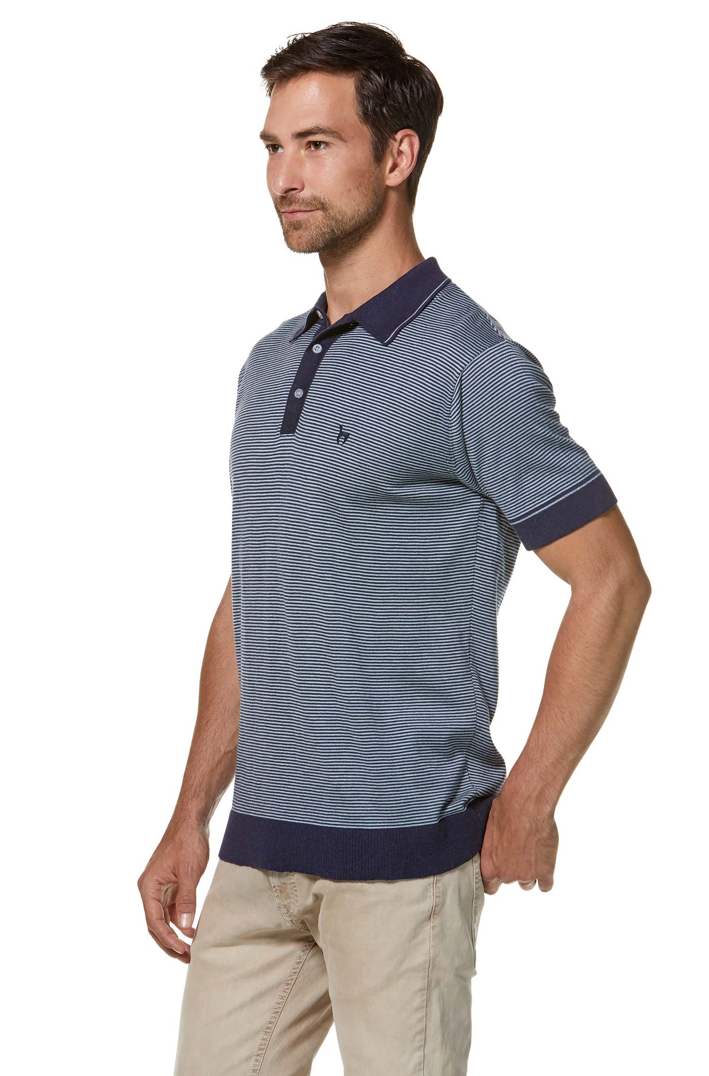 Pima-Baumwolle Poloshirt DIEGO Herren - 10% Royal Alpaka