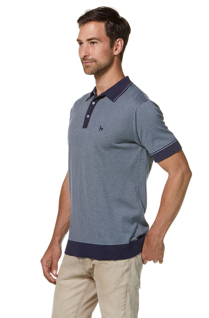 Pima-Baumwolle Poloshirt DIEGO Herren - 10% Royal Alpaka
