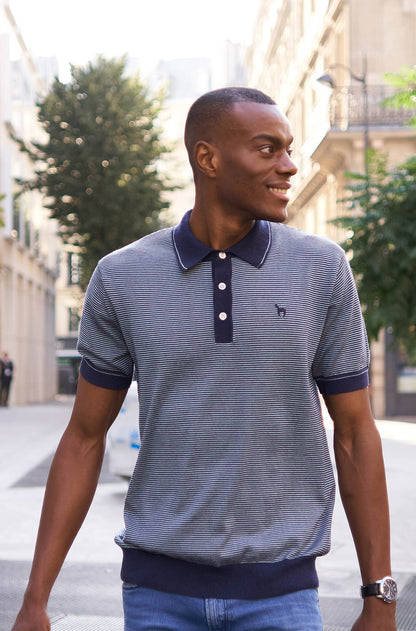 Pima-Baumwolle Poloshirt DIEGO Herren - 10% Royal Alpaka