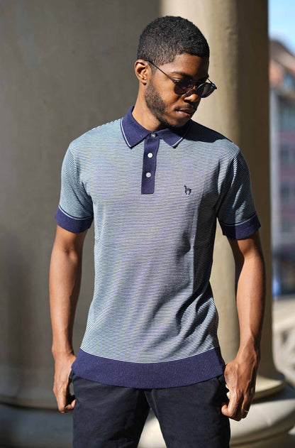 Pima-Baumwolle Poloshirt DIEGO Herren - 10% Royal Alpaka