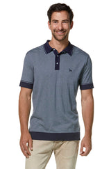 Polo Shirt Herren DIEGO aus 90% Bio Pima Baumwolle und 10% Royal Alpaka blau