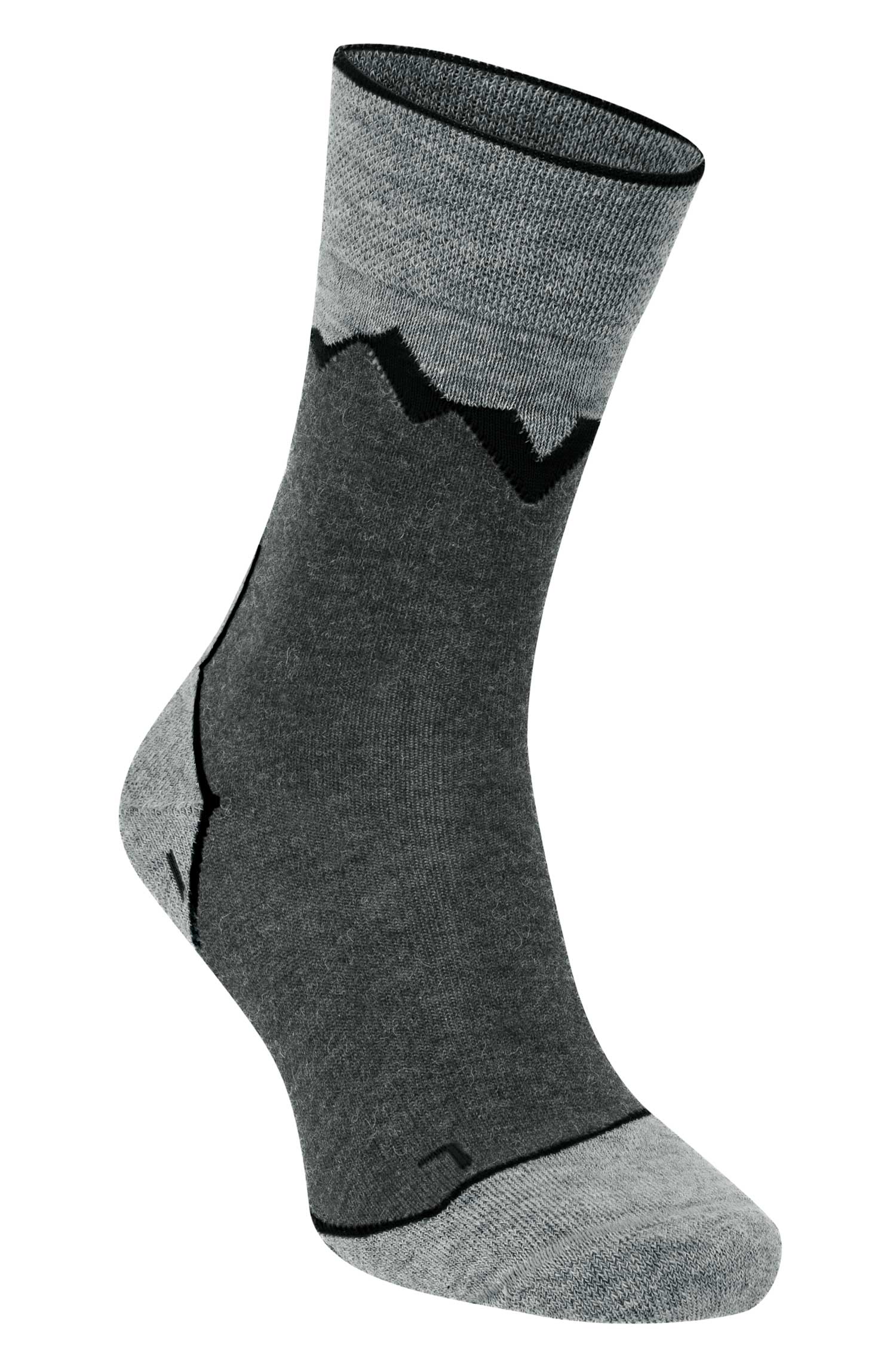 Alpaka WANDERSOCKEN - 70% Alpaka anthrazit grau