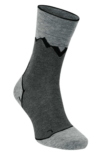 Alpaka WANDERSOCKEN - 70% Alpaka anthrazit grau