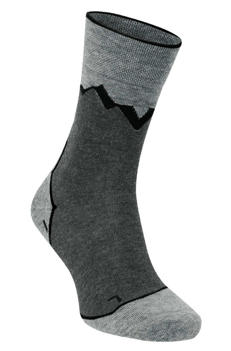 WANDERSOCKEN Premium - 70% Alpaka anthrazit grau Einzelpaar