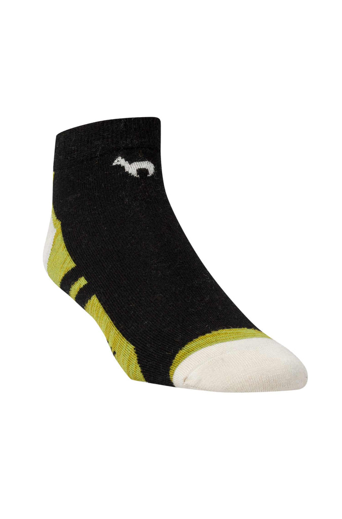 Alpaka SPORT SNEAKER Socken Premium schwarz-grün