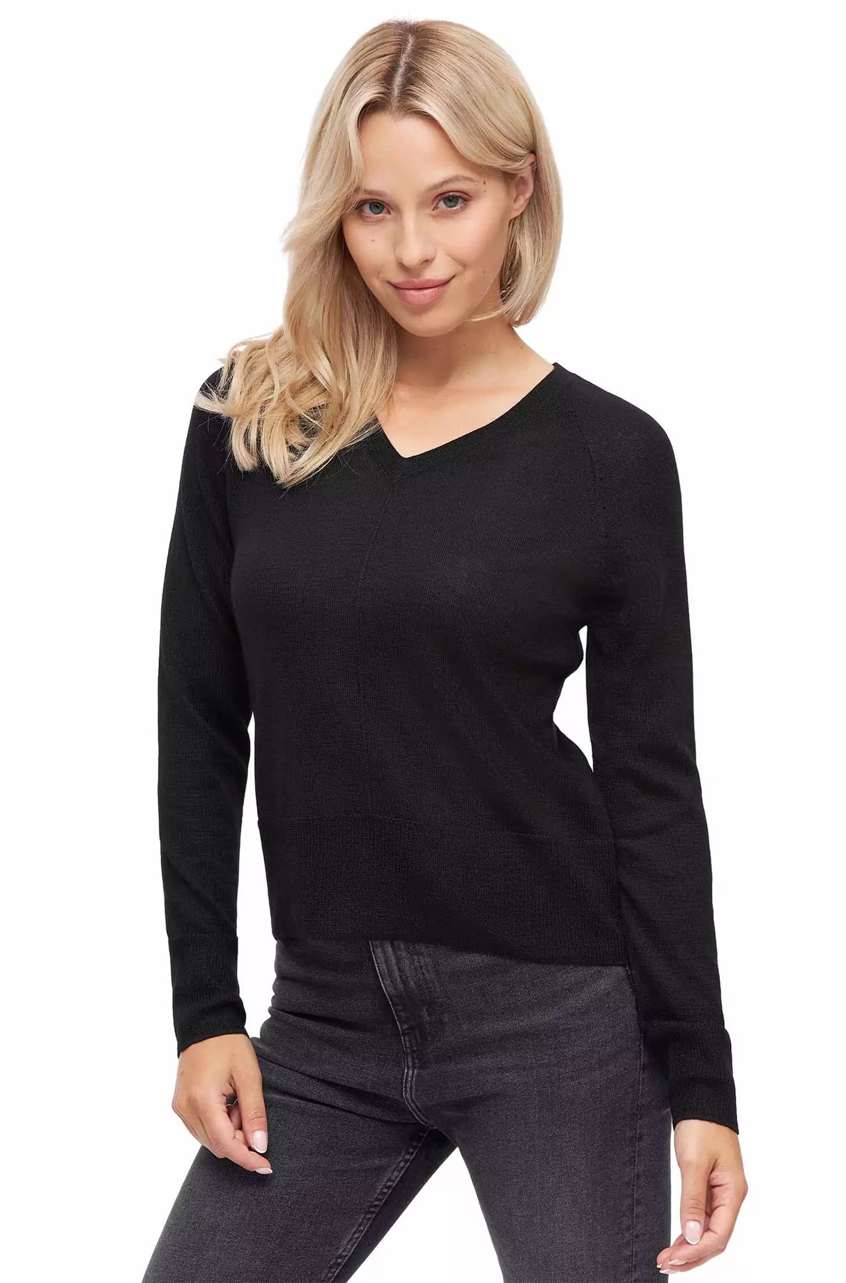 Pullover AURELIA 70% Bio Baumwolle und 30% Alpaka schwarz